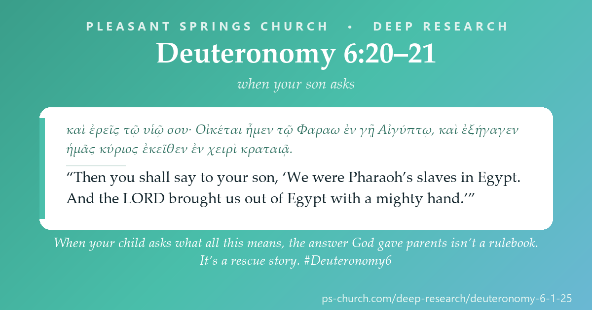 Share card &mdash; Cities you did not build, houses you did not fill, cisterns you did not dig — “and when you eat and are full, then take care lest you forget.” Deuteronomy warns about the full barn, not the empty one. #Deuteronomy6